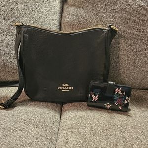 Coach black Crossbody with Wallet
